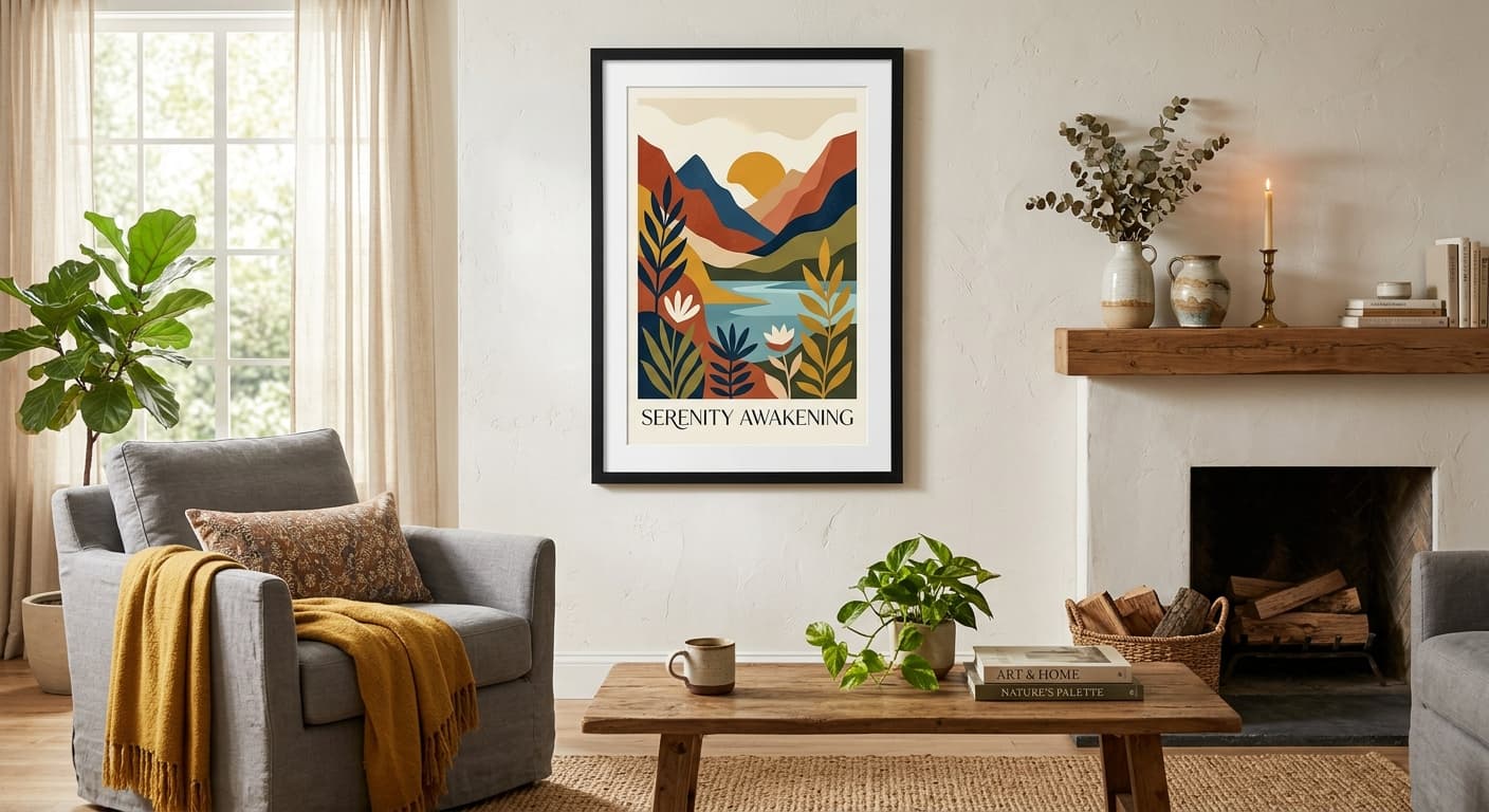 A flat, standalone art print before being processed by Nano Banana Image AI