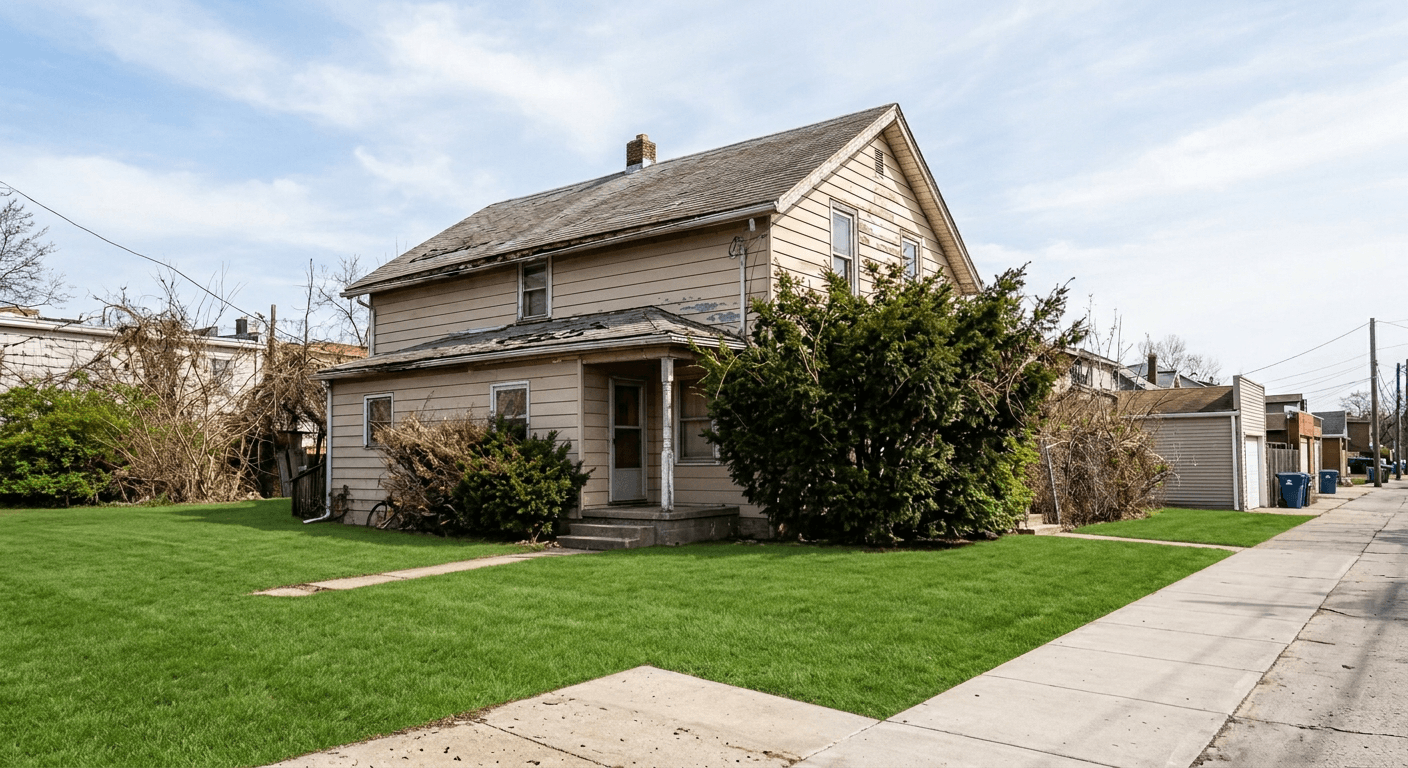 Real estate property photo after Nano Banana AI fence and power line removal, showcasing a clean, unobstructed listing