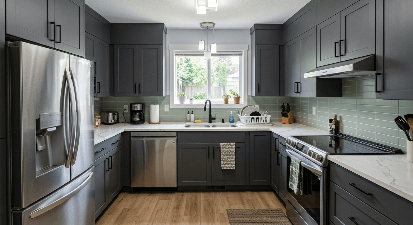 Modern AI generated kitchen remodel visualization by Nano Banana