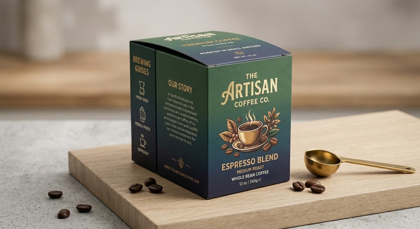Photorealistic 3D generated product box mockup after using Nano Banana Image AI
