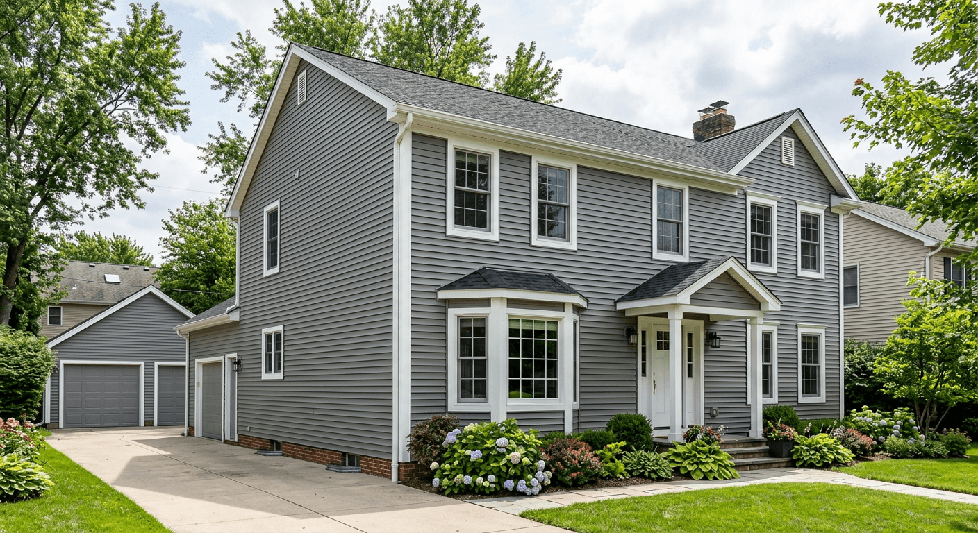 Original home exterior before siding replacement